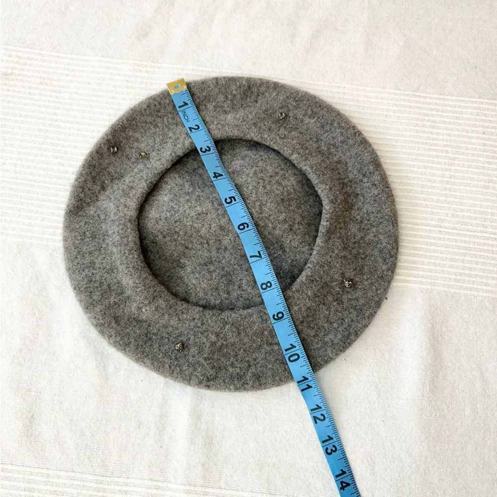 H&M Felted Wool Rhinestone Beret - Picture 12 of 14